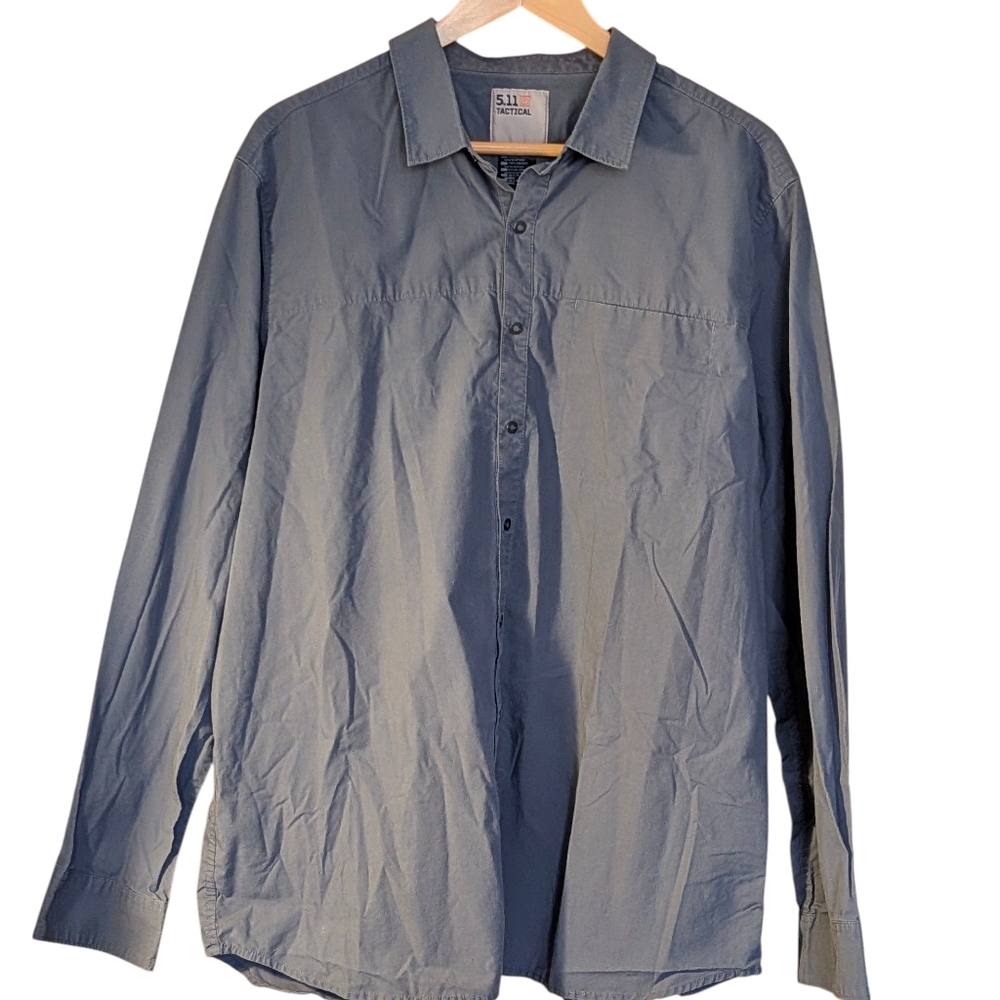 5.11 Tactical Slate Gray Long Sleeve Shirt XL Casual Outdoor Comfort Breathable